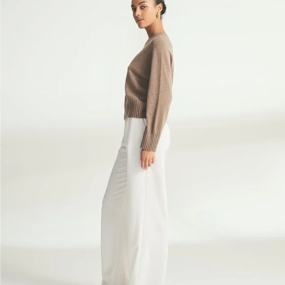 Naadam Signature Cashmere Raglan Crewneck Sweater, Size Small - Picture 3 of 11